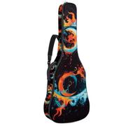 Fire Water - Custodia imbottita per chitarra acustica cinese, motivo Yin Yang, custodia protettiva per chitarra acustica e chitarra classica, Multicolore 02, 42.9x16.9x4.7 in, Zaino casual