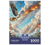 Fire-Winged Falcon Soaring 1000 Pezzi Puzzle Difficile Regalo Creativo Per Il Relax Animal Per Adulti Confezione Di Alta Qualità Sfide Extra Divertenti Intrattenimento Creativo 70x50cm/1000pcs