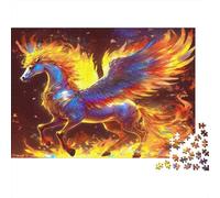 Fire Winged Horse 1000 Pezzi Cartone Extra Spesso Set Di Puzzle Coppia Partner Allenamento Di Concentrazione Idea Regalo 38x26cm/1000pcs