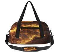 Fire Wolf - Borsone da viaggio per bambini con animali astratti, leggero, per sport, palestra, per bambini, per la notte, weekender, da portare con sé, da portare con sé, Lupo del fuoco, 18.5L x 7.8W