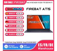 Firebat Laptop AT15 15.6 pollici Intel N150 DDR4 16GB RAM 512GB 1TB SSD 1920*1080 Notebook Windows 11 Tastierino numerico integrato retroilluminato INTEL N150 16GB+512GB