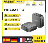 FIREBAT T2 MiniPC Intel N150 Dual Band WiFi5 BT4.2 16GB 512GB Windows 11 Computer da gioco desktop Mini PC Gamer Intel N150