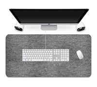 FireBee Tappetino da scrivania, antiscivolo, spesso 0,3 cm, tappetino per mouse da gaming, tappetino da scrivania in feltro, tappetino da scrivania per ufficio e casa (80 x 40 cm, grigio)