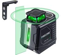 Firecore Laser a linee incrociate, laser autolivellante a 360° con linee orizzontali e verticali, laser verde per appendere immagini, con supporto magnetico, 4 batterie AA e borsa per il trasporto -