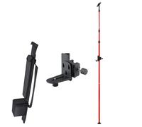 Firecore Telescopica estensibile a soffitto 4m, asta di supporto con staffa di montaggio 1/4 regolabile e girevole per livella laser（ FLP400A）