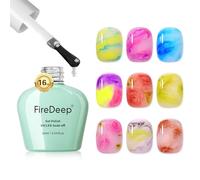 Firedeep Blooming Gel Smalto per unghie, 16 ml, trasparente, effetto di propagazione, accessorio per nail art, per stampa floreale, Soak Off UV, 1 pz