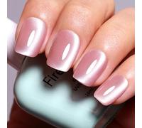 Firedeep Moonlight Light Pink Cat Eye Gel Nail Polish 16ml Cherry Blossom Pink Gel Polish Holographic Shimmer UV/LED Gel Polish con Stick Magnetico