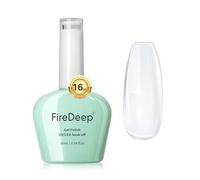 Firedeep No Wipe Base Coat Gel Polish,16 ml Clear Base Coat for Gel Polish Soak Off Long-Lasting Nail Salon DIY at Home