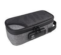 FIREDOG Borsa a prova di odore con serratura, contenitore a prova di odore foderato in carbonio per la conservazione da viaggio, Grigio, Small, Compatto