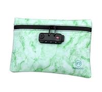 FIREDOG Borse della prova dell'odore con la serratura di combinazione, contenitore della cassa del sacchetto della prova di odore 6x9 per stoccaggio di viaggio, Verde marmo.