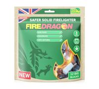 FireDragon - Accendifuoco solido naturale ed ecologico, per barbecue, bracieri, bruciatori a etanolo, caminetti da interni e bruciatori a legna, 12 compresse da 27 g