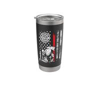 Firefighter American Flag Thin Red Line Cool Fireman Patriot Bicchiere termico in acciaio inox doppia parete