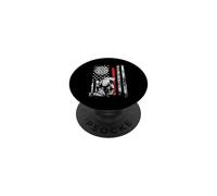 Firefighter American Flag Thin Red Line Cool Fireman Patriot PopSockets PopGrip Adesivo