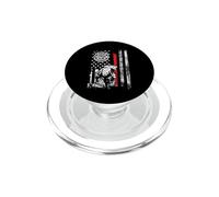Firefighter American Flag Thin Red Line Cool Fireman Patriot PopSockets PopGrip per MagSafe