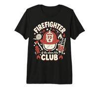 Firefighter Club, se l'allarme Colpisce Il Casco Grafico Maglietta Premium