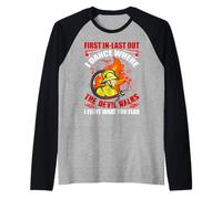 Firefighter Funny Fireman Proud Firefighters Lovers Maglia con Maniche Raglan