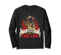 Firefighter I Chose This Life Fireman Firefighters Lovers Maglia a Manica