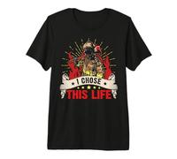 Firefighter I Chose This Life Fireman Firefighters Lovers Maglietta Premium