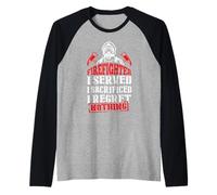 Firefighter I Served Funny Fireman Firefighters Lovers Maglia con Maniche Raglan