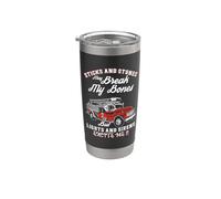 Firefighter Lights And Sirens Excite Me Fire Truck Driver Bicchiere termico in acciaio inox doppia parete