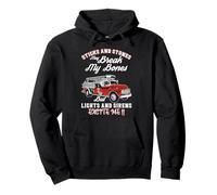 Firefighter Lights And Sirens Excite Me Fire Truck Driver Felpa con Cappuccio