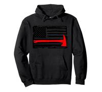 Firefighter Thin Red Line Flag Hero Fireman American Gift Felpa con Cappuccio