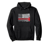 Firefighter Thin Red Line Flag Hero Fireman American Gift Felpa con Cappuccio