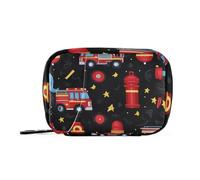 Firefighter - Tubo di sicurezza antincendio, borsa medica nera con scomparti rimovibili, organizer per pillole, riutilizzabile, borsa da viaggio