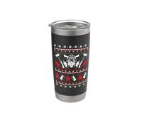Firefighter Ugly Christmas Fireman Funny Firefighters Lovers Bicchiere termico in acciaio inox doppia parete