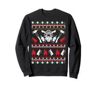 Firefighter Ugly Christmas Fireman Funny Firefighters Lovers Felpa