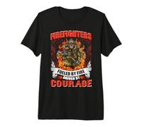 Firefighters Fueled By Fire Firefighter Fireman Firefighters Maglietta Premium