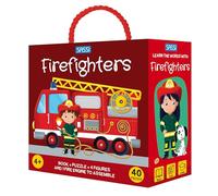Firefighters. Q-box. Ediz. a colori. Con 4 figures. Con fire engine to assemble. Con puzzle