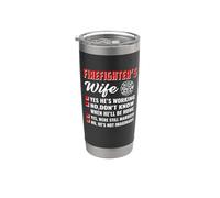 Firefighter's Wife Funny Fireman Firefighters Lovers Bicchiere termico in acciaio inox doppia parete