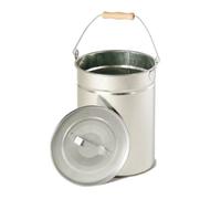 FIREFIX 2088 - Secchio multiuso con coperchio e manico in legno, in lamiera d'acciaio zincato, 250 x 300 mm, capacità: circa 14 l