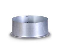 FIREFIX A150/K FAL - Capsula per Tubo da Stufa, 120 mm, Coperchio per Rivestimento da Parete, Accessori per Canna fumaria, in lamiera di Acciaio di Alta qualità, 0,6 mm, Spina conica, Argento