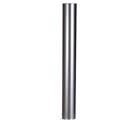 FIREFIX, R130/B, A120/1 AA8FAL 1 mm, Tubi per Stufa in lamiera d'Acciaio, Diametro 120 mm, Spessore 0,6 mm, Spina conica, Lunghezza saldata al Laser, Argento