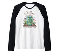 Fireflies And Front Porch Nights Cute Southern Summer Maglia con Maniche Raglan