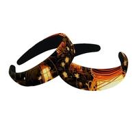 Firefly - 2 fasce per capelli da donna, larghe fasce per capelli spesse, in velluto, imbottite, stile vintage, per ragazze