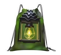 Firefly And Lantern Print Borsa con Cordoncino Zaino con Cordone Moda Pieghevole Borsa Palestra per Uomo Donna Spiaggia 36X42Cm