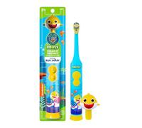 FIREFLY Clean N' Protect, spazzolino da denti Baby Shark con copertura antibatterica, setole morbide, impugnatura antiscivolo, batteria inclusa, età 3+, 1 pezzo