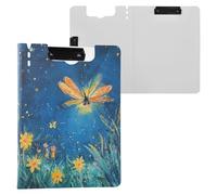 Firefly Lighting Up The Night Appunti pieghevole due clip in metallo portapenne con copertina Appunti Folio Binder Coaching Trade Quest