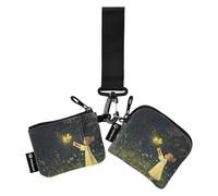Firefly Lighting Up The Summer Dual Wristlet Portafogli per le donne Sottile Piatto Portachiavi Portafoglio Cambiare Borsa con Cerniera Tasca portamonete per uso quotidiano 2 confezioni estuches para