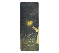 Firefly Lighting Up The Summer tappetino da yoga pieghevole per palestra stampato, antiscivolo, asciugamano da yoga con borsa per il trasporto tapete para ejercicio 180,3 x 66 cm