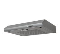 FIREGAS Cappa Aspirante 60 cm, Alta Efficienza, Design Moderno, Luce LED, Risparmio Energetico e Ricircolo,Cappa Cucina,Cappa Aspirante 60 cm Sottopensile,Grigio