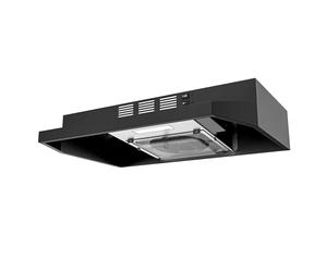 FIREGAS Cappa da cucina nera da 61 cm, 300 CFM, convertibile senza canalizzazione, in acciaio inox verniciato nero, con luce LED da 2 watt e filtro, 2 velocità della ventola