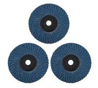 Fireleopard Dischi lamellari piatti da 3 pollici, 1/3 pezzi, dischi abrasivi, mole, lame da taglio del legno per smerigliatrici angolari, accessori(3pcs blue)