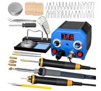 FIRElood LH55-3-3 Kit bruciatore a legna 25 ~ 750 ℃ Kit per bruciare legna con termometro digitale temperatura regolabile, 3 penne pirografiche a legna, 37