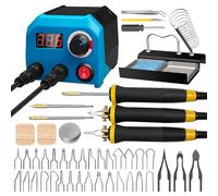 FIRElood LH55-T2-NS3 Entrambe le porte si stanno riscaldando simultaneamente Kit di combustione del legno Strumento Penna 200 ~ 750 ℃, con termometro digitale, 3 penne, 3 punte in rame massiccio, 33