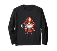 Fireman GNOME with Fire Fighting Axe for Kids Firefighter Maglia a Manica