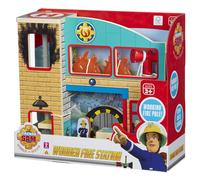 Fireman Sam - Legno Pontypandy Fuoco Stazione Giochi con Personaggi E Accessori